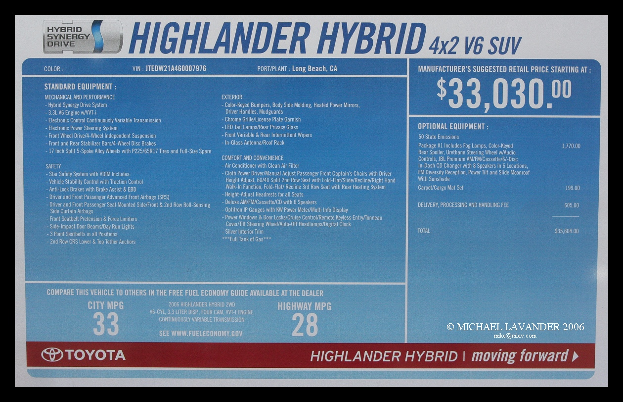 Toyota Highlander Hybrid b